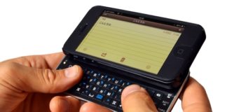 iPhone 5 com teclado Qwerty