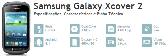 Galaxy Xcover 2  - Especificações