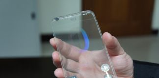 O telemóvel transparente