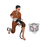 chell-and-companion-cube Portal