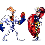 earthworm-jim-and-princess-whats-her-name Earthworm Jim