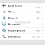 Nova interface para as definições do iOS7