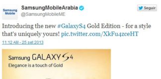 Nao demorou muito, Samsung apresenta a versão dourada do Galaxy S4
