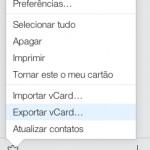 iCloud exportar vCard