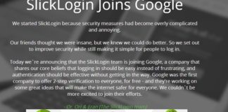 Google compra a SlickLogin, podem despedir-se das vossas senhas! Slick Login
