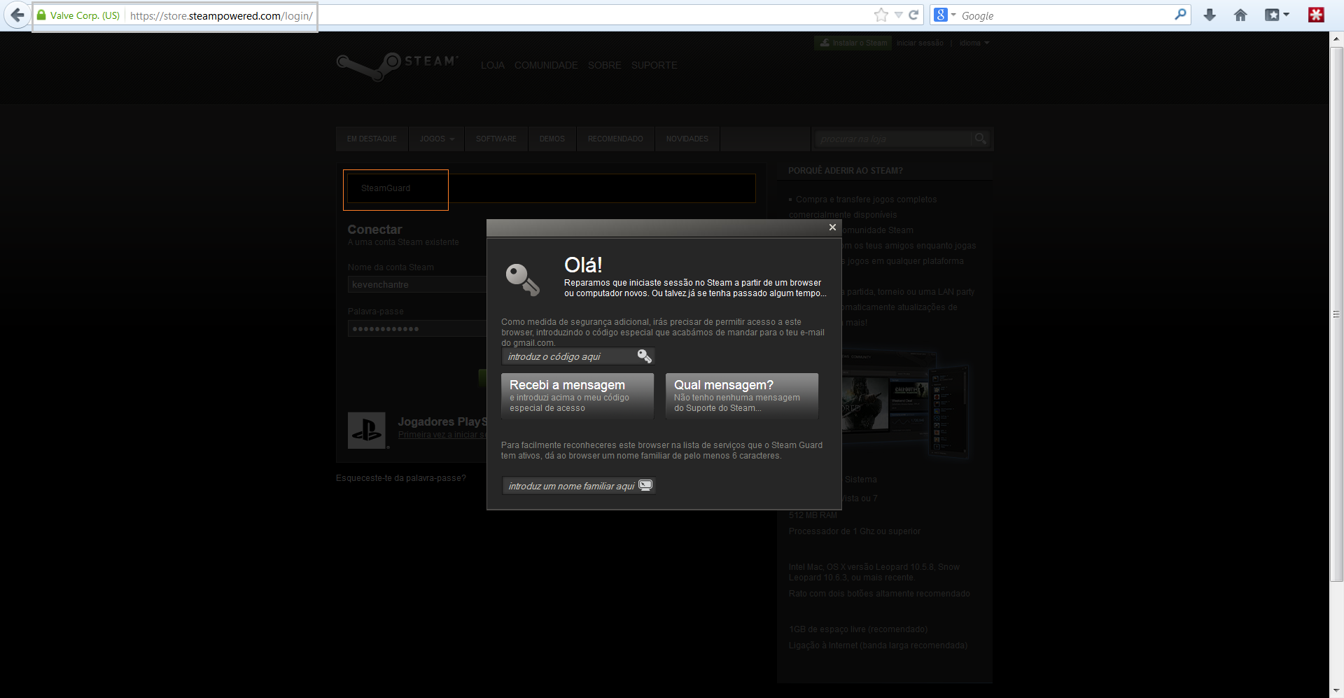 Como conectar sua conta do Steam ao