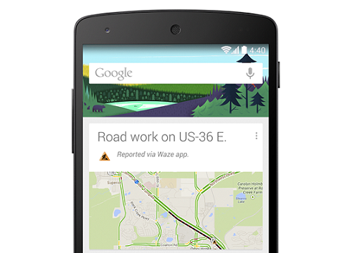 Google Now a mostrar informações de trânsito