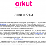 orkut – Adeus ao Orkut