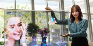 Samsung exibe o novo ecrã transparente Ecrã Transparente