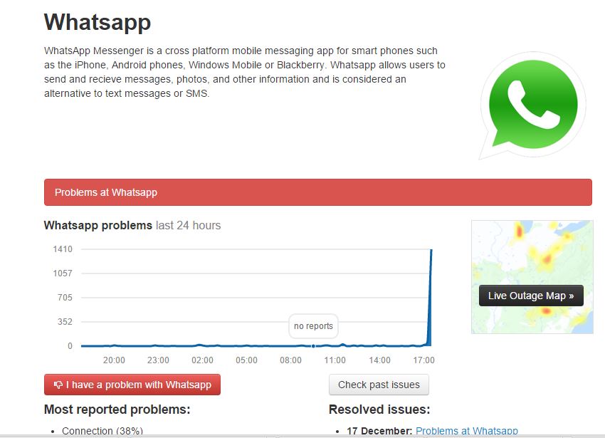 Se está com problemas no Whatsapp, saiba que não é o único!