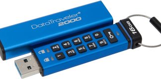 Kingston lançou uma Pendrive criptografada que possui teclado Alfanumérico