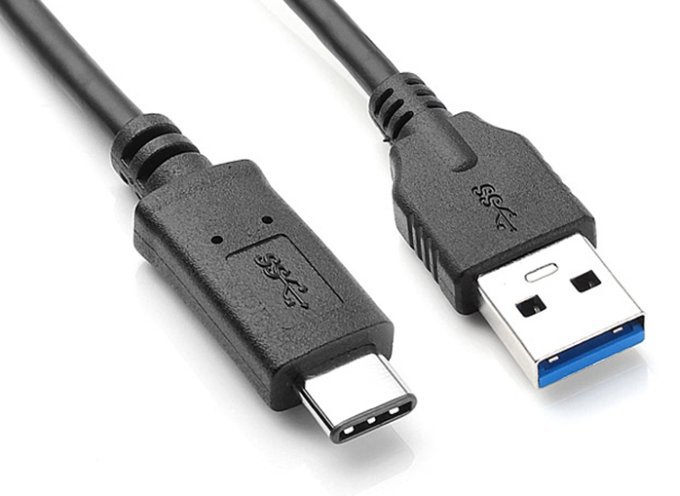 conector-usb-c-ao-lado-de-um-cabo-a