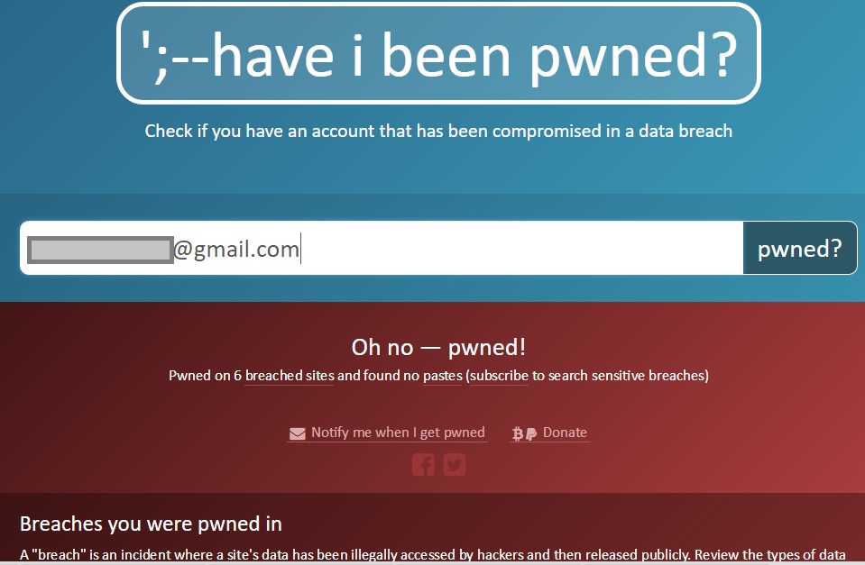 Have I been pwned