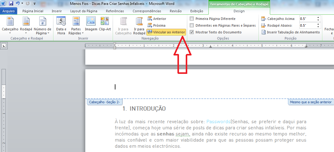 Como Colocar Número de Páginas no Word a Partir da Introdução