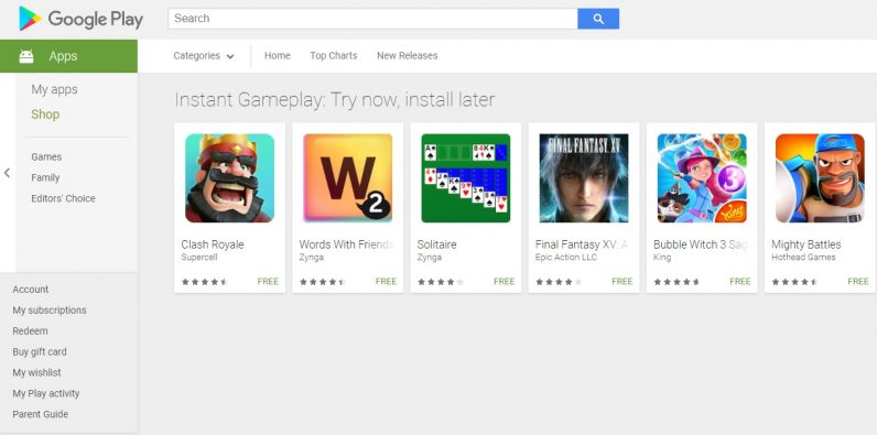 Google Play Store lança recurso de jogar enquanto o jogo está