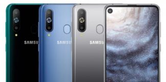 Samsung lança o Galaxy A8s, smartphone com 3 câmaras
