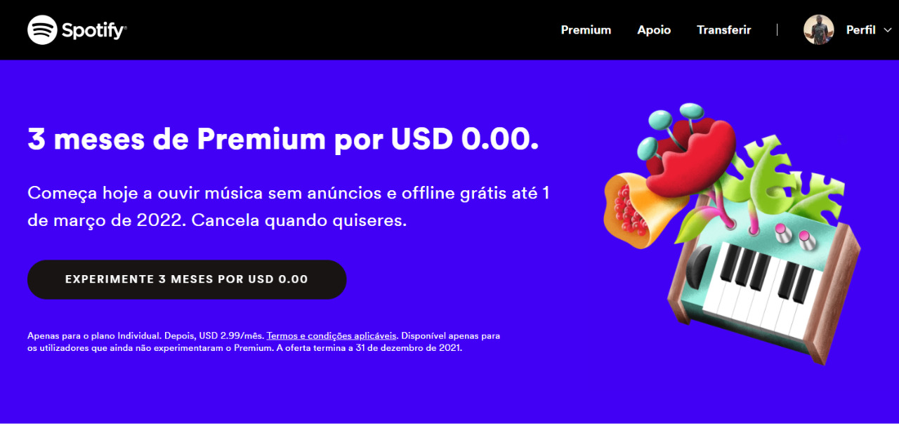 Spotify oferece 3 meses grátis do Plano Premium aos utilizadores - Menos  Fios